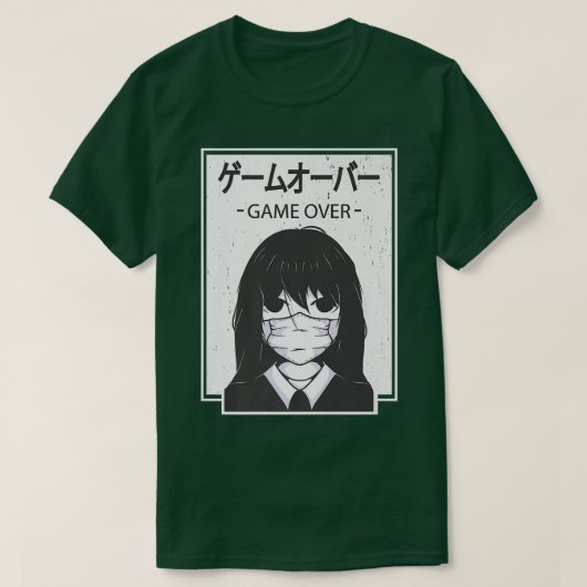 Artwork Game Over Indie Japan Otaku  T-shirt (Design voorkant)
