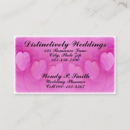 Artwork van hartlijn met boog visitekaartje (Voorkant)