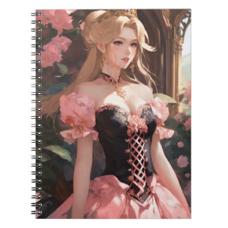 artwork van Princess Peach spiraal foto notitieboe Notitieboek