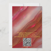 Arty abstract Gold flower Magenta 2023 kleur Kaart (Achterkant)