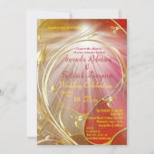 Arty abstract Gold flower Magenta 2023 kleur Uitvo Kaart (Voorkant)