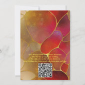 Arty abstract Gold flower Magenta 2023 kleur Uitvo Kaart (Achterkant)