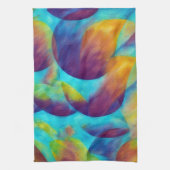 Arty Abstracte Keukendoek met Strand Bubbles Theedoek (Verticaal)