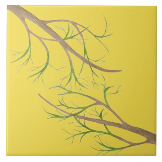 Arty Autumn op een keramische Tegel (II) Tegeltje (Voorkant)