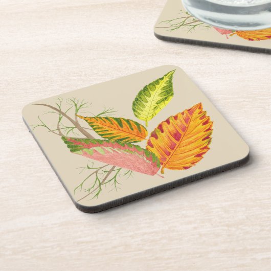 Arty Autumn op een Onderzetter Set (Linkerzijde)