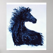 Arty Black Horse Poster (Voorkant)