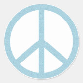 Arty Blue Vredessymbool Ronde Sticker (Voorkant)