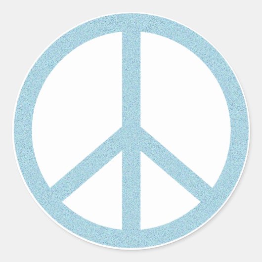 Arty Blue Vredessymbool Ronde Sticker (Voorkant)