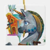 Arty bouwt een Birdhouse Holiday Ornament (Voorkant)