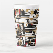 Arty Designer groot Latte Mok (Voorkant)