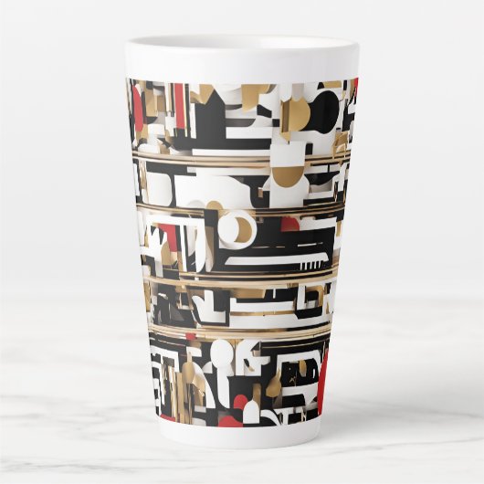 Arty Designer groot Latte Mok (Voorkant)
