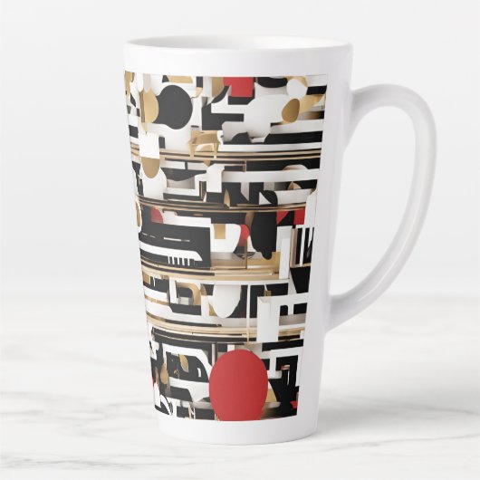 Arty Designer groot Latte Mok (Rechts)