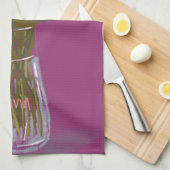 Arty Gelukkige Kleurrijke Bloemen in Vaas +Custom  Theedoek (Quarter Fold)