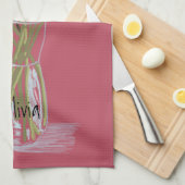 Arty Gerbera Kleurrijke Bloem +Custom Naam Theedoek (Quarter Fold)