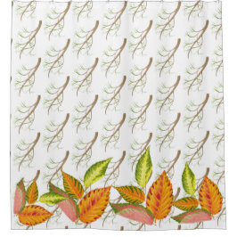 Arty herfst op een douchegordijn