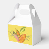 Arty herfst op een gunst box bedankdoosjes (Achterkant)