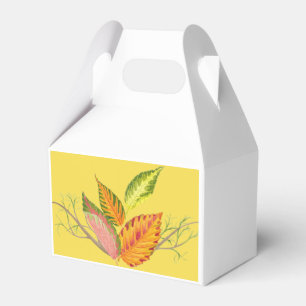 Arty herfst op een gunst box bedankdoosjes