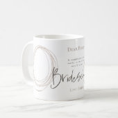 Arty Modern Lines Bruidsmeisje aanvraag Koffiemok (Voorkant links)