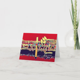 Arty Oboe Blank Card Bedankkaart