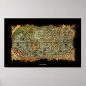 Arty  Old Wereldkaart Poster (Voorkant)
