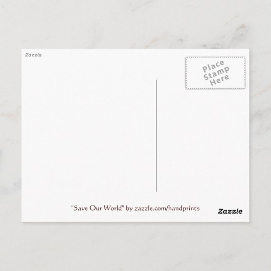 Arty  Oude Wereldkaart Briefkaart (Achterkant)