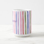  Arty Paint Wavy Lines Kleurrijke Pattern&Name Koffiemok (Center)