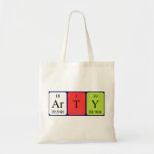 Arty Periodic Table Name canvas tas (Voorkant)
