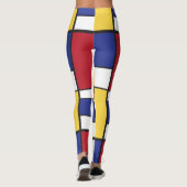 Arty Piet Mondrian Colorful Leggings (Achterkant)