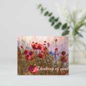 Arty poppies! briefkaart (Staand voorkant)