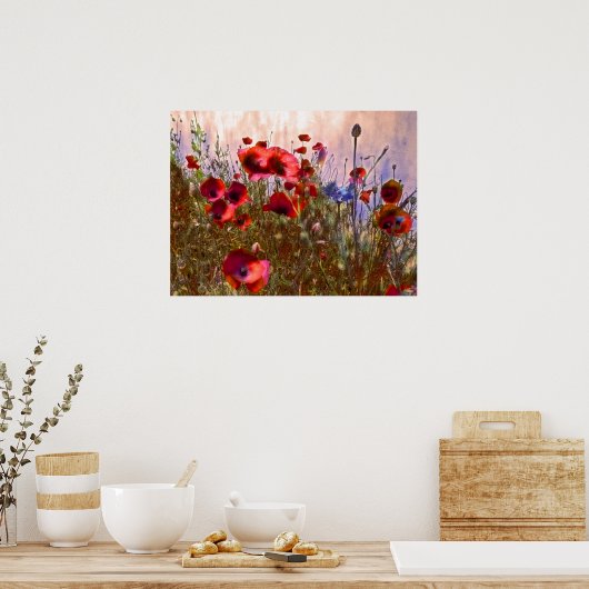 Arty poppies poster (Keuken)
