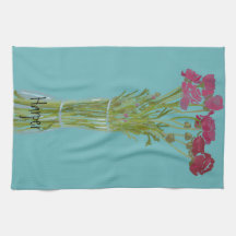 Arty Ranunculus Kleurrijke Bloem +Custom Naam