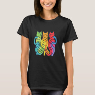 Arty Regenboog Puzzel Regenboog Kat Rave T-shirt