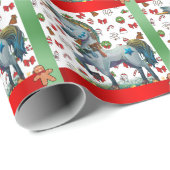 Arty rood en groen vakantie inpakpapier (Rol Hoek)