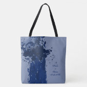 Arty Royal Blue Splatter Party Gift Tote Bag (Voorkant)