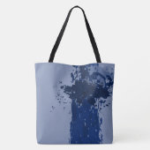 Arty Royal Blue Splatter Party Gift Tote Bag (Achterkant)