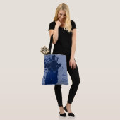 Arty Royal Blue Splatter Party Gift Tote Bag (Op model)