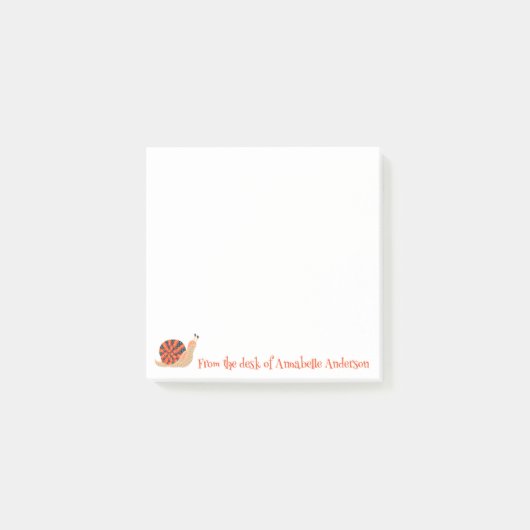 Arty Snail Personaliseren Post-it® Notes (Voorkant)