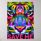 Arty Tiger red me Poster (Voorkant)