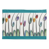 Arty tulip border kussensloop (Achterkant)