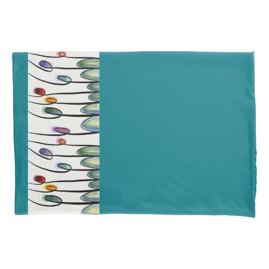 Arty tulip border kussensloop (Voorkant)