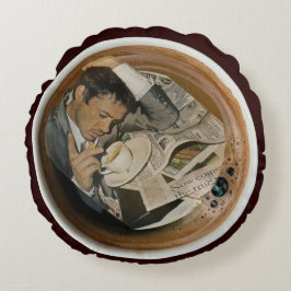 Arty Valentine Gift Collection- Decadent Noir  Rond Kussen