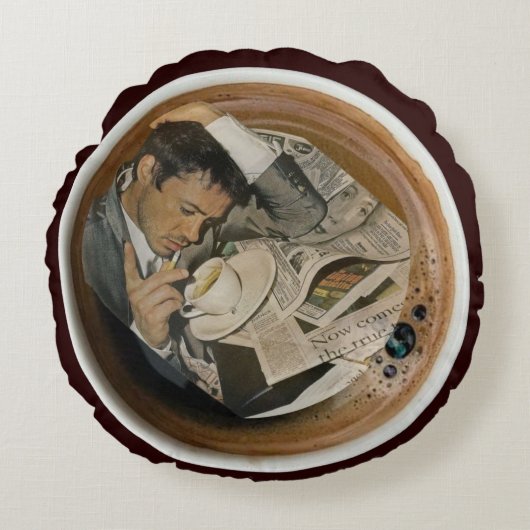 Arty Valentine Gift Collection- Decadent Noir  Rond Kussen (Voorkant)