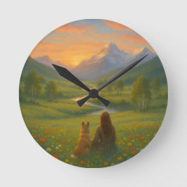 Arty wall clock  ronde klok