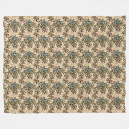 Arty Waterverf Kokospalm Fleece Deken