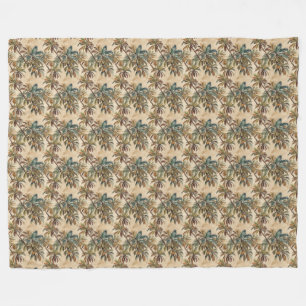 Arty Waterverf Kokospalm Fleece Deken