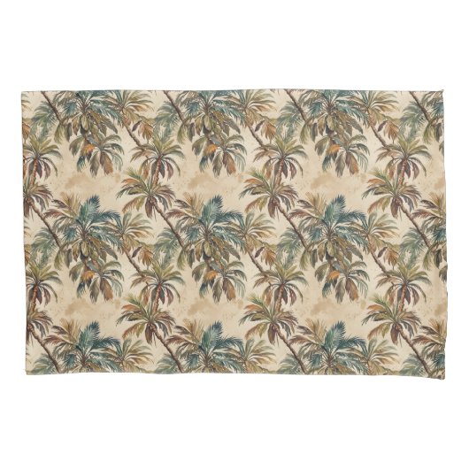 Arty Waterverf Kokospalm Kussensloop (Voorkant)