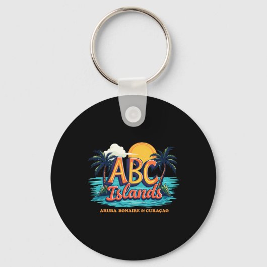 Aru Bonaire Curacao Cruise Vakantie Caribisch Abc  Sleutelhanger (Voorkant)