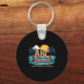 Aru Bonaire Curacao Cruise Vakantie Caribisch Abc  Sleutelhanger (Voorkant)