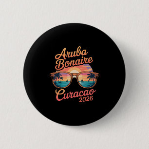 Aru Bonaire Curacao Familie Cruise Vrienden 2026 V Ronde Button 5,7 Cm