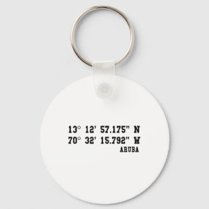 Aru Coordinates Design Zomer Vakantie Caribisch Ge Sleutelhanger